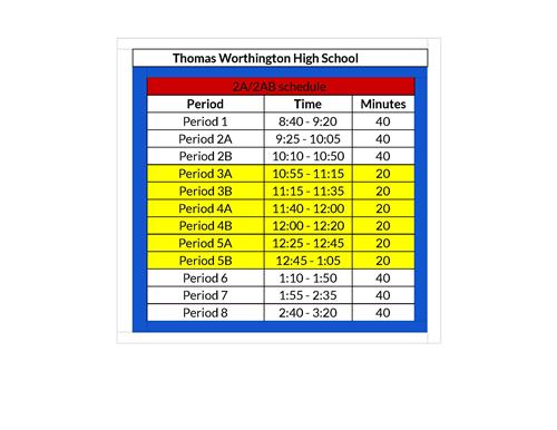 2A/2B Schedule 